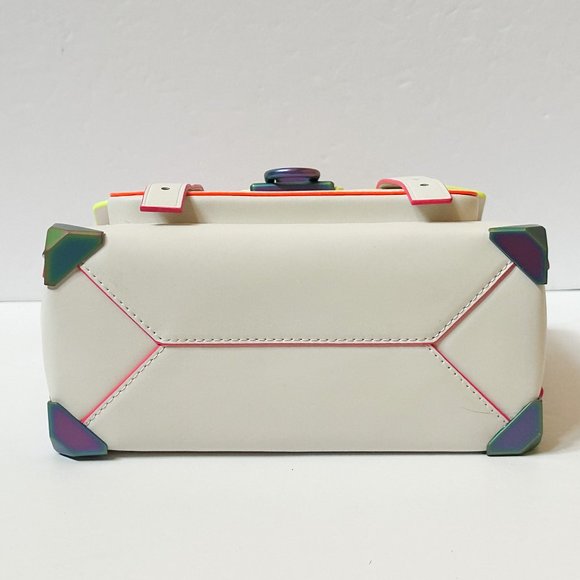 Michael Kors Manhattan Medium Top Handle Shoulder Crossbody Bag Optic White - Picture 9 of 14